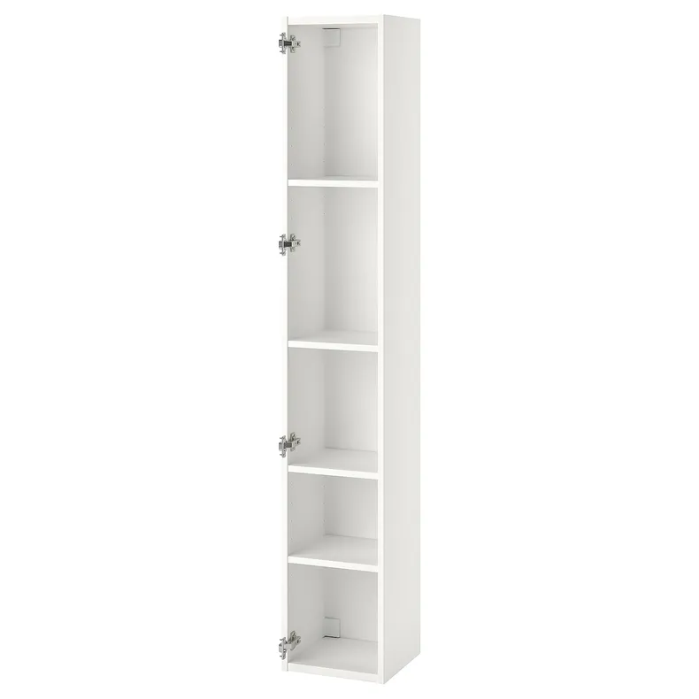 IKEA ENHET ЕНХЕТ, висока шафа з 4 полицями, білий, 30x30x180 см 104.404.52 фото №1
