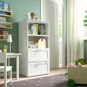 IKEA SMÅSTAD СМОСТАД / PLATSA ПЛАТСА, книжкова шафа, білий з каркасом / з 2 шухлядами, 60x42x123 см 094.208.84 фото thumb №3