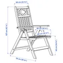 IKEA BONDHOLMEN БОНДХОЛЬМЕН, стіл+4 крісла з відкид спин/вуличн, білий/бежевий 395.498.71 фото thumb №3