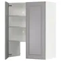 IKEA METOD МЕТОД, навесной шкаф д / вытяжки / полка / дверь, белый / бодбинский серый, 80x100 см 395.043.06 фото