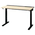 IKEA MITTZON МІТТЗОН, письмовий стіл, okl береза / чорний, 120x60 см 195.258.47 фото thumb №1