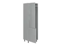 Кухонна шафа BRW Top Line 60 см ліва глянцева сіра для вбудованого холодильника, гренола сірий / глянцевий сірий TV_DL_60/207_L/L-SZG/SP фото thumb №3