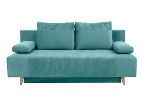 BRW тримісний диван Леон розкладний з велюровим ящиком бірюзового кольору, Poso 26 Бірюза/Кронос 26 М'ята SO3-LEON-LX_3DL-G2_BACF5E фото