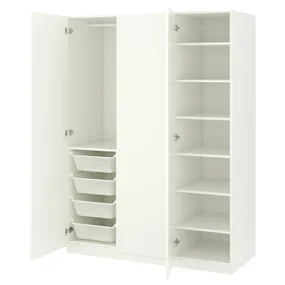 IKEA PAX ПАКС / FORSAND ФОРСАНД, гардероб, белый / белый, 150x60x201 см 492.464.68 фото