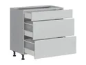 BRW Базовый шкаф для кухни Top Line 80 см с ящиками светло-серый матовый, греноловый серый/светло-серый матовый TV_D3S_80/82_2SMB/SMB-SZG/BRW0014 фото thumb №3