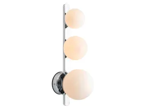 BRW Puro 3-точечный настенный светильник для ванной комнаты стекло/металл белый/серебро 078135 фото