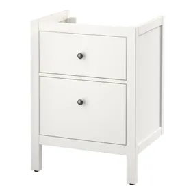 IKEA HEMNES ХЕМНЭС, шкаф для раковины с 2 ящ, белый, 60x47x83 см 502.176.67 фото