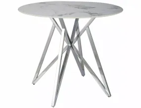 Стол обеденный SIGNAL Murano, 90 см, белый глянец фото