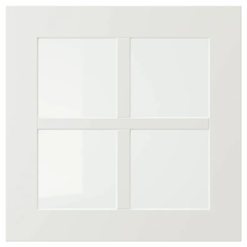 IKEA STENSUND СТЕНСУНД, стеклянная дверь, белый, 40x40 см 104.505.87 фото №1