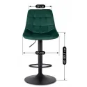 Барный стул бархатный MEBEL ELITE ARCOS 2 Velvet, зеленый фото thumb №11