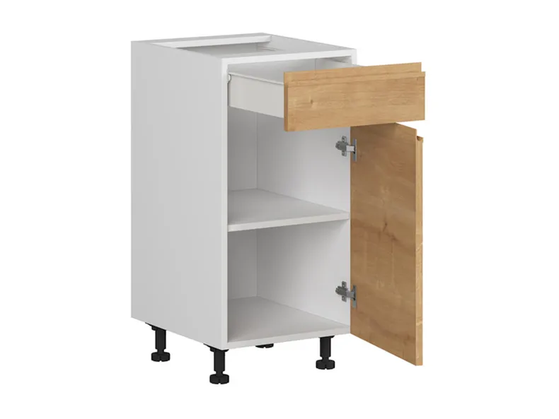 BRW Sole кухонный базовый шкаф 40 см правый с ящиками дуб арлингтон, альпийский белый/арлингтонский дуб FH_D1S_40/82_P/SMB-BAL/DAANO фото №3