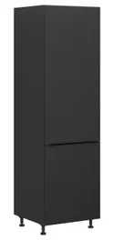 BRW высокий кухонный шкаф Sole L6 60 см левый с ящиками черный матовый, черный/черный матовый FM_D4STW_60/207_L/L-CA/CAM фото thumb №2