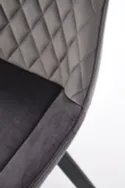 Стул бархатный HALMAR K520 Bluvel 14 - серый фото thumb №11