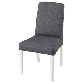 IKEA BERGMUND БЕРГМУНД, стілець, білий / ГУННАРЕД класичний сірий 793.846.32 фото