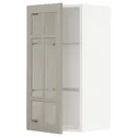 IKEA METOD МЕТОД, навісна шафа,полиці / скляні дверцята, білий / стенсундський бежевий, 40x80 см 894.621.82 фото thumb №1