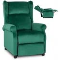 Кресло реклайнер бархатное MEBEL ELITE SIMON Velvet, зеленый фото thumb №1