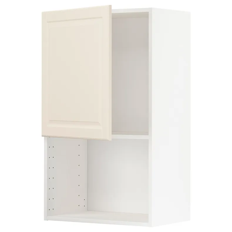 IKEA METOD МЕТОД, шафа навісна для мікрохвильової печ, білий / БУДБІН кремово-білий, 60x100 см 094.638.16 фото №1