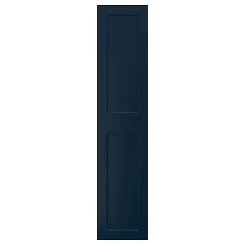 IKEA GRIMO ГРІМО, дверцята з петлями, темно-синій, 50x229 см 293.321.84 фото №1