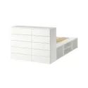 IKEA PLATSA ПЛАТСА, каркас кровати с 10 ящиками, белый, фонны, 140x244x103 см фото thumb №3