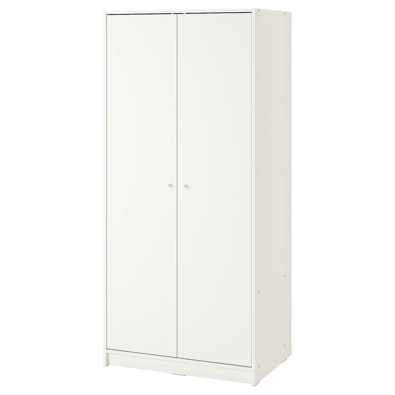 IKEA KLEPPSTAD КЛЕППСТАД, гардероб із 2 дверцятами, білий, 79x176 см 804.372.34 фото №1