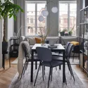 IKEA VANGSTA ВАНГСТА, розкладний стіл, чорний / темно-коричневий, 120 / 180x75 см 104.201.52 фото thumb №2