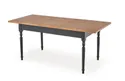 Обідній стіл розкладний HALMAR Rococo 140-220x80 см дуб, чорний фото thumb №3