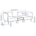 IKEA LILLEHEM ЛІЛЛЕХЕМ, 2-м модульний диван з журн столом, ВІССЛЕ бежевий/деревина 295.697.46 фото thumb №3
