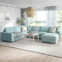 IKEA VIMLE ВИМЛЕ, угловой 5-местный диван с козеткой, с широкими подлокотниками / Саксемара светло-голубой 294.018.27 фото thumb №2