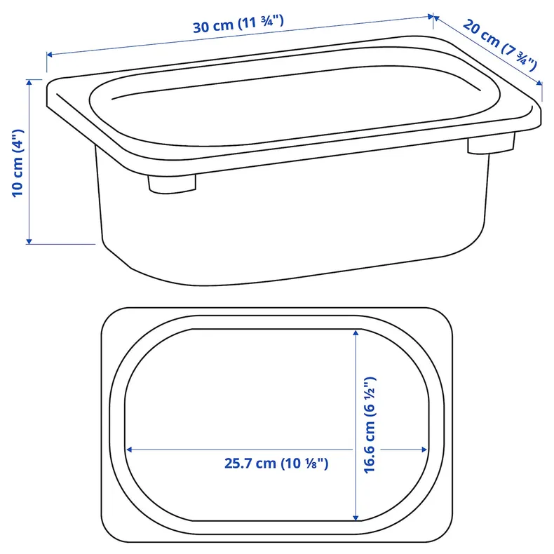 IKEA TROFAST, контейнер, белый, 20x30x10 см 105.820.93 фото №2