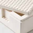 IKEA BYGGLEK БЮГГЛЕК, коробка LEGO® з кришкою, 3 шт, білий 703.721.86 фото thumb №4