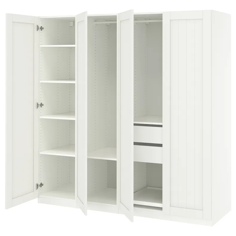 IKEA PAX ПАКС / GULLABERG ГУЛЛАБЕРГ, гардероб, комбинация, белый/белый, 200x60x201 см 395.637.58 фото №1