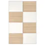 IKEA MEHAMN МЕХАМН, пара раздвижных дверей, 2стр / дуб, окрашенный в белый цвет, 150x236 см 094.397.70 фото