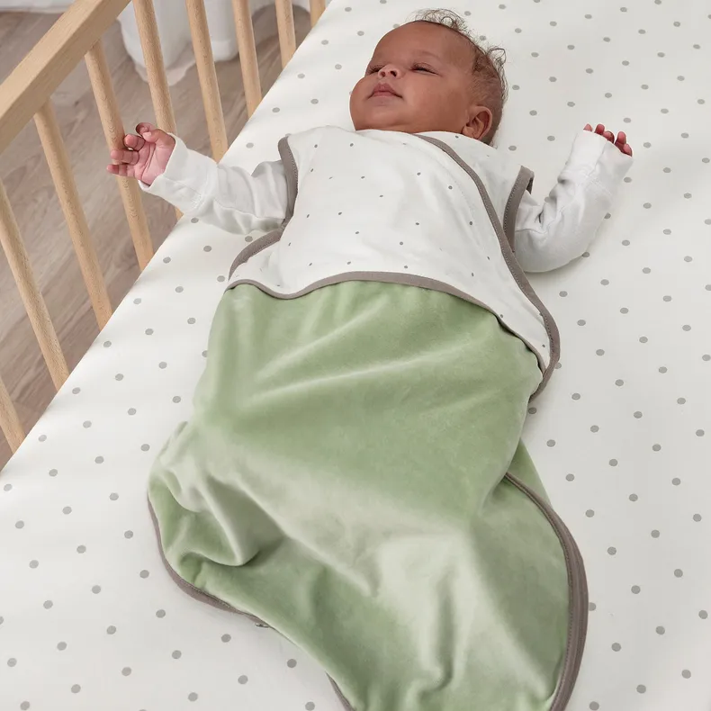 IKEA LEN ЛЕН, спальний мішок, зелений, 0-6 місяців 005.421.30 фото №4