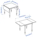 IKEA DANDERYD ДАНДЕРЮД / EBBALYCKE ЕББАЛЮККЕ, стіл+2 стільці, сосна чорна/ідекулла бежева, 74/134x80 см 795.680.75 фото thumb №5