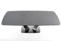 Кухонний стіл розкладний HALMAR FANGOR 160-220x90 см, стільниця - темно-сіра, основа - чорна фото thumb №12
