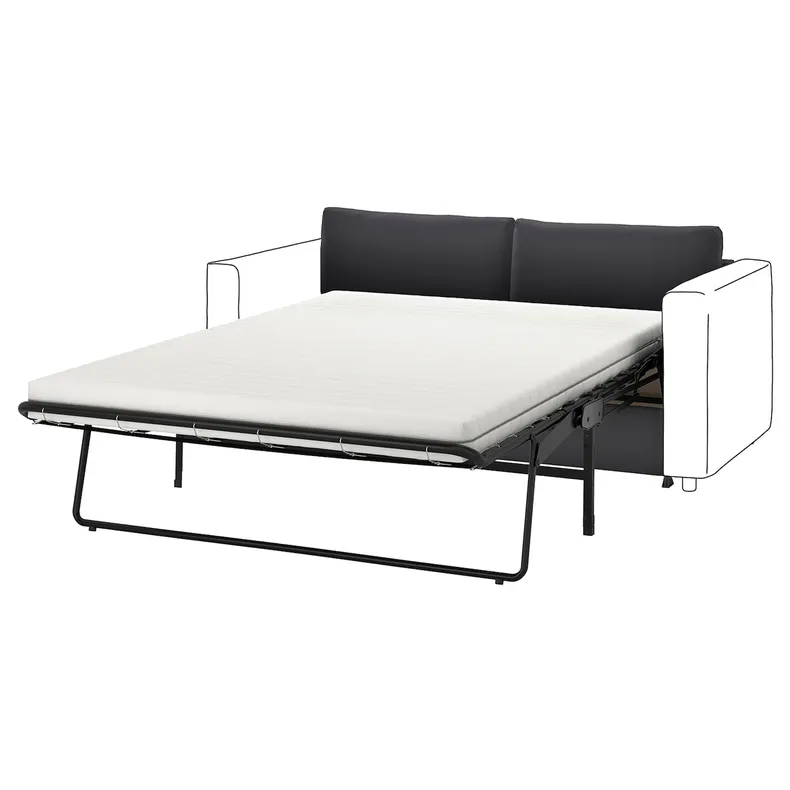 IKEA VIMLE ВИМЛЕ, чехол для 2-местного дивана-кровати, Джупарп темно-серый 205.173.04 фото №2