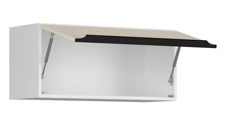 BRW Кухонный шкаф с навесным верхом Sole L6 80 см магнолия жемчуг, альпийский белый/жемчуг магнолии FM_GO_80/36_O-BAL/MAPE фото №3