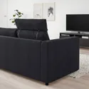 IKEA VIMLE ВІМЛЕ, 3-місний диван, з узголів'ям/САКСЕМАРА чорно-синій 893.990.58 фото thumb №3