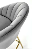 Барний стілець оксамитовий HALMAR H112 сірий, золотий фото thumb №7