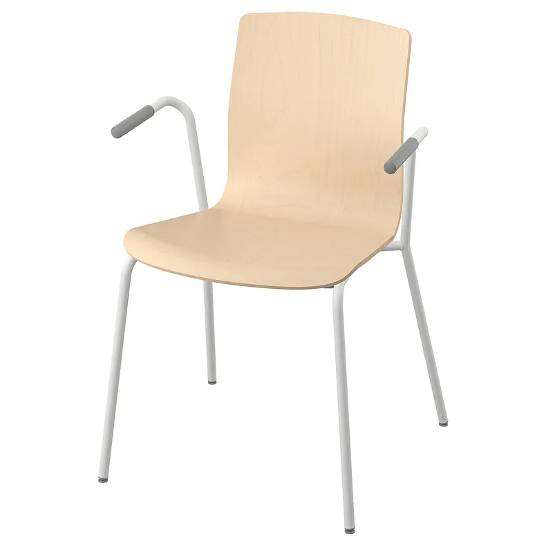 IKEA LÄKTARE ЛЕКТАРЕ, крісло для конференцій, береза okl/біла 095.031.91 фото №1