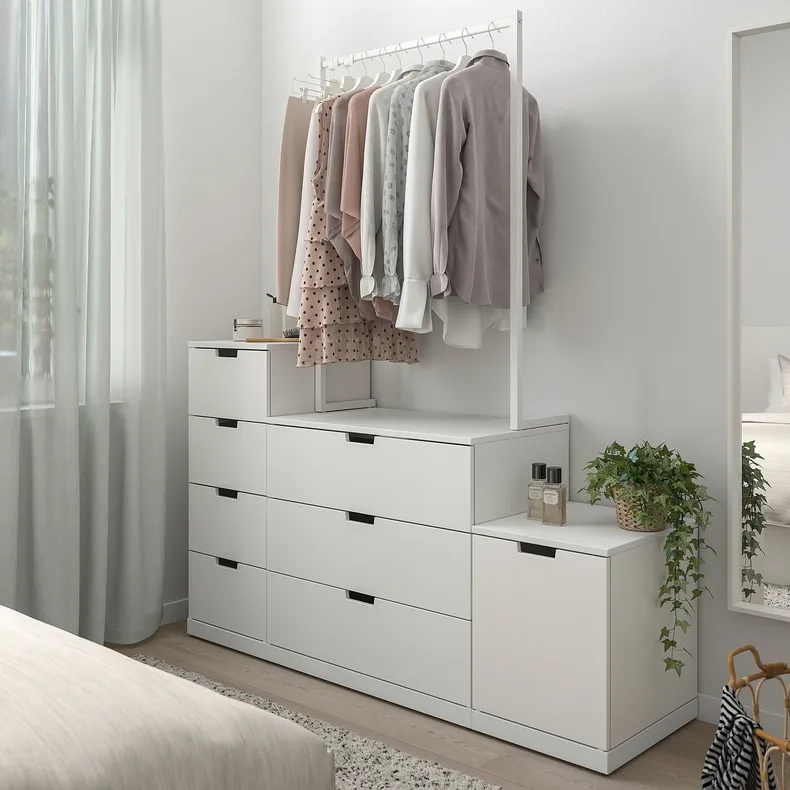 IKEA NORDLI НОРДЛІ, комод із 8 шухлядами, білий, 160x192 см 792.953.77 фото №2