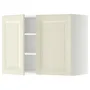 IKEA METOD МЕТОД, навісна шафа з полицями / 2 дверцят, білий / БУДБІН кремово-білий, 80x60 см 794.614.61 фото