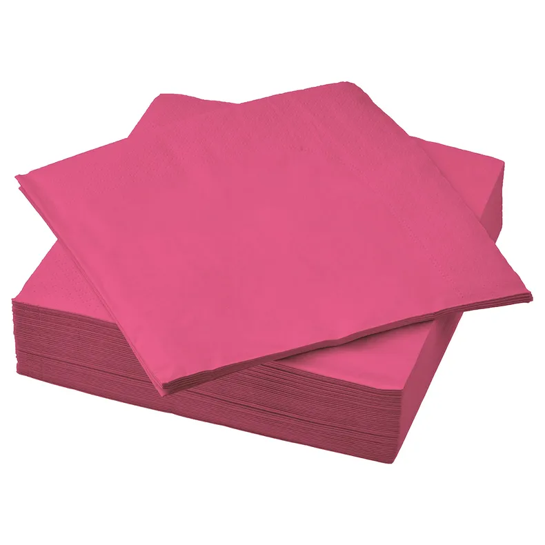 IKEA FANTASTISK ФАНТАСТІСК, паперова серветка, Яскраво-рожевий, 40x40 см 005.797.79 фото №1