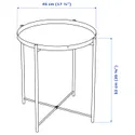 IKEA GLADOM ГЛАДОМ, стіл сервірувальний, білий, 45x53 см 703.378.19 фото thumb №7
