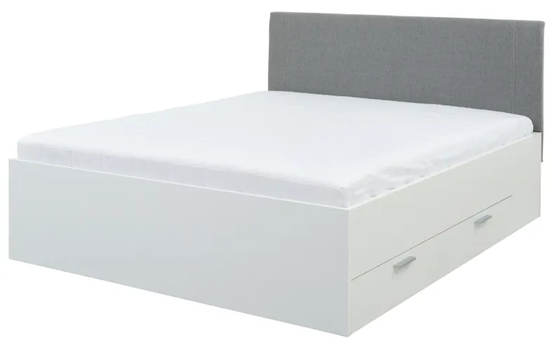 BRW Кровать Juist 140x200 с ящиками и матрасом белая, белый JUIST/140-BI фото №5
