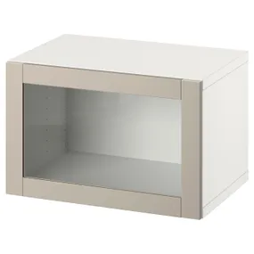 IKEA BESTÅ БЕСТО, комбинация настенных шкафов, белый / Синдвик светло-серый бежевый, 60x42x38 см 094.320.52 фото