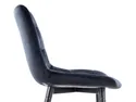 Барний стілець оксамитовий, хокер SIGNAL CHIC H-2 Velvet, Bluvel 19 - чорний фото thumb №2