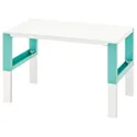 IKEA PÅHL ПОЛЬ, письмовий стіл, білий/бірюзовий, 96x58 см 894.374.75 фото thumb №1