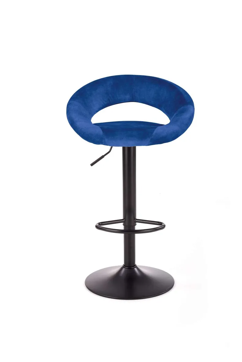 Барний стілець HALMAR H102 хокер темно-синій фото №5