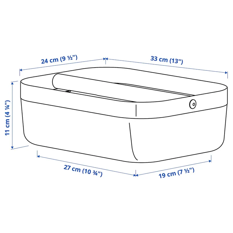 IKEA RISATORP РІСАТОРП, кошик з відділеннями, білий, 33x24x11 см 505.276.36 фото №7